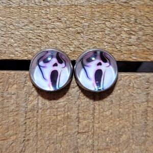 💟 Ghostface Classic Horror Killer Handmade Stud Earrings